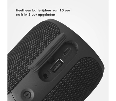 Selencia AquaPlay Bluetooth Speaker - Draadloze speaker - Waterproof - Black