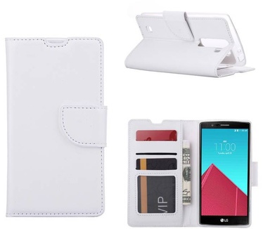 Luxe Lederen Bookcase hoesje voor de LG G4 Mini Compact - Wit (LG G4 Mini Compact) Wit