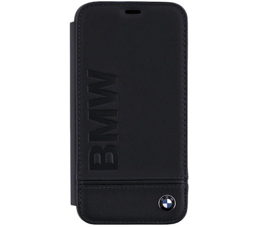 BMW Originele Signature Debossed Folio Bookcase voor de iPhone X  Zwart