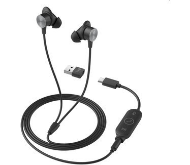 Logitech Zone Wired Earbuds (Grafiet, Zwart)
