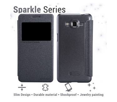 Nillkin Leather Case Samsung Galaxy Grand Prime - Sparkle Series Black