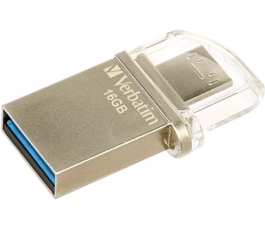 Verbatim Store 'n' Go OTG Micro Drive 16GB Aluminium