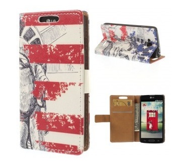 qMust LG L90 Wallet Case met stand (statue of liberty)