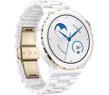 Huawei Watch GT 3 Pro 43mm Wit/Keramieken Band (Wit)