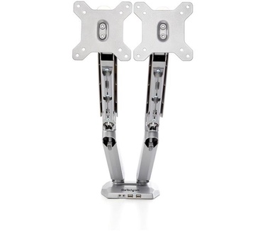 Startech.com Monitor arm voor 2 schermen bureausteun met geïntegreerde 2-poorts USB passthrough