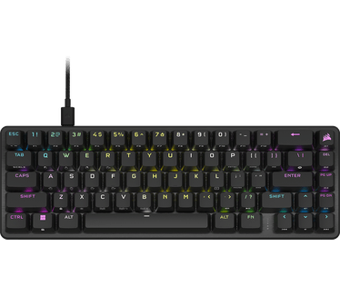 Corsair K65 PRO MINI RGB 65% Optical Mechanical Gaming Keyboard - OPX Schakelaars - PBT Double-Shot Keycaps - iCUE Compatibel - QWERTY NA Layout - Zwart
