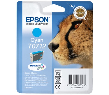 Epson Singlepack Cyan T0712 DURABrite Ultra Ink