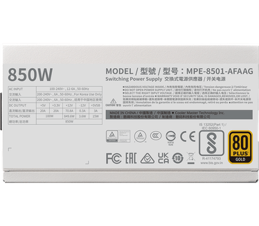 Cooler Master MWE Gold 850 - V2 ATX 3.0 White Edition