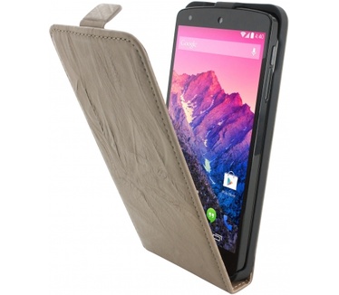 Mobiparts Mobiparts Vintage Flip Case LG Google Nexus 5 Creme