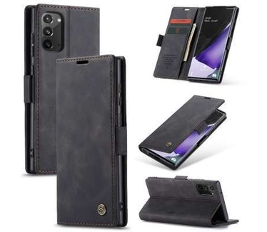 Caseme Samsung Galaxy Note 20 Retro Wallet Case - Zwart