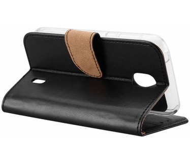 Luxe Lederen Bookcase hoesje voor de Nokia 1 - Zwart (Nokia 1) Zwart