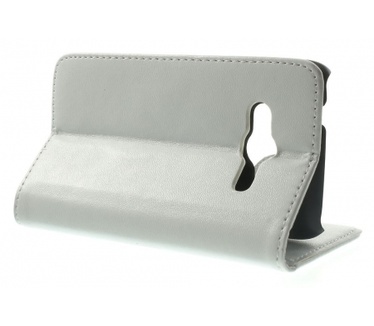 Kees Lederlook Portemonnee Hoesje Samsung Galaxy Trend 2 - Wit