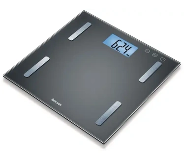 Beurer BF 180 diagnoseweegschaal, lichaamsvetweegschaal met BMI-berekening en groot LCD-scherm, zwart