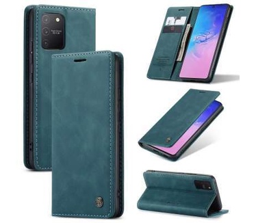 Caseme Samsung Galaxy S10 Lite Retro Wallet Case - Blauw