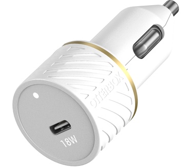 Otterbox Car Charger 18W – USB C 18W USB-PD, Cloud Dust White