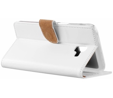 Luxe Lederen Bookcase hoesje voor de Samsung Galaxy J6 Plus 2018 - Wit (Samsung Galaxy J6 Plus 2018) Wit