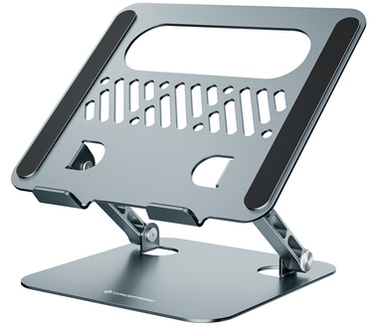 Conceptronic THANA10G - Laptopstandaard - Tot 17 inch - Verstelbaar - Inklapbaar - Aluminium - Grijs