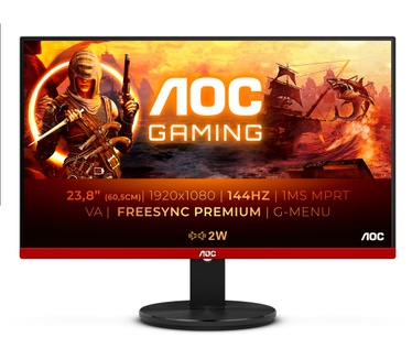 AOC G2490VXA Rood, Zwart