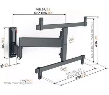 Vogel's Comfort TVM 3665 Draaibare tv-beugel