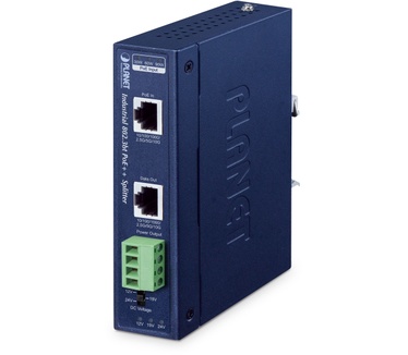 Planet IP30 Industrial Single-Port 10Gbps 802.3bt PoE++ Splitter