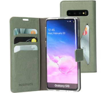 Mobiparts Classic Wallet Case Galaxy S10 Stone Green