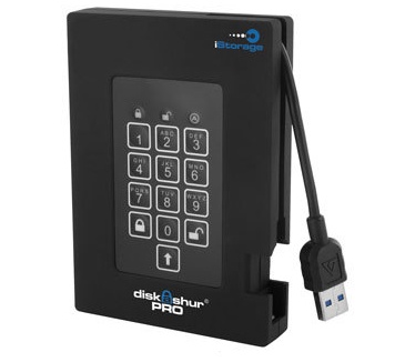 iStorage diskAshur PRO SSD USB3.0 128GB 128GB Zwart