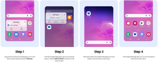 Samsung Messages stappenplan