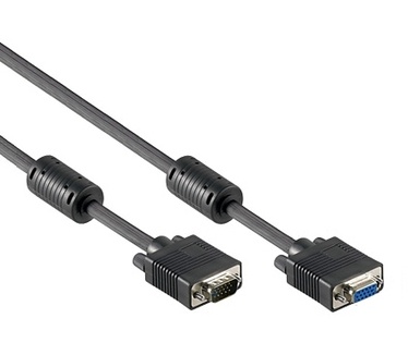 Eeconn VGA Verlengkabel, High Quality, Zwart, 30m