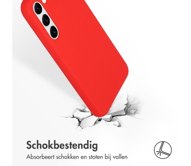 Accezz Liquid Silicone Backcover Samsung Galaxy S23 Plus - Rood