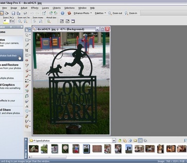 Paint Shop Pro X screenshot (resized)