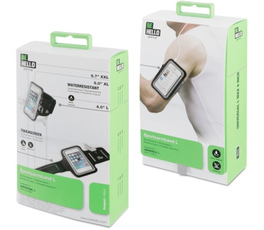 BeHello Universal Sportsarmband L Black/Black
