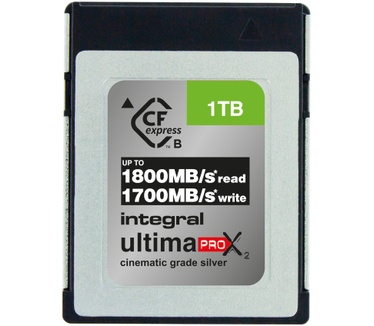 Integral 1TB UltimaPro X2 CFexpress Cinematic Silver Type B 2.0 Card