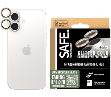 PanzerGlass SAFE by PG Cam Gold iPhone 16 6.1/6.7