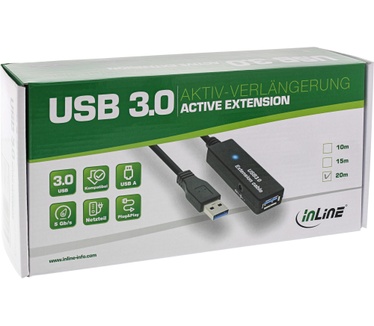 InLine 10m USB 3.0 Zwart