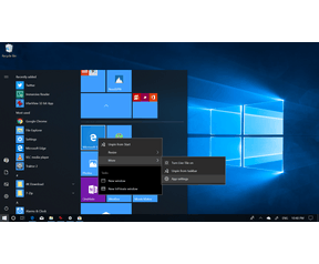 Windows 10 Spring Creators Update Start Menu