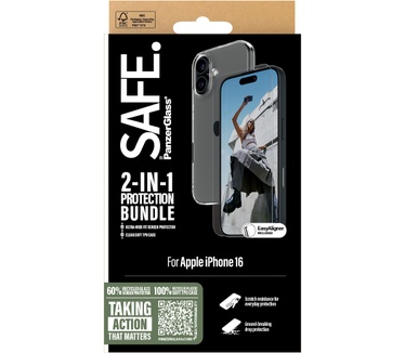 PanzerGlass SAFE by PG 2-in-1 Bundle iPhone 16 6.1In