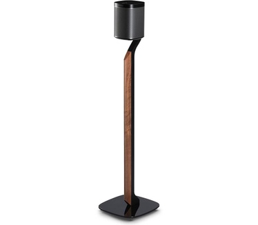 Flexson PREMIUM StandfuÃŸ / Stativ fÃŒr Sonos Play 1 ( Hartholz-Inlay, Glas & Metall ) - amerikanische WalnuÃŸ/schwarz (1 StÃ€nder)