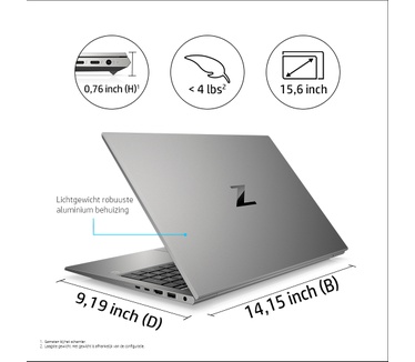 HP ZBook Firefly 15 G8 (2C9S6EA, Qwerty toetsenbord)