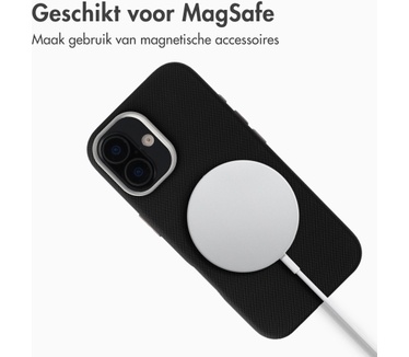Accezz Mesh Backcover met MagSafe voor de Apple iPhone 16 - Zwart