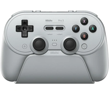 8Bitdo Pro 3 Bluetooth Controller for Switch/Switch 2 – TMR Joysticks, Swappable ABXY Buttons, Pro Back Buttons, Charging Dock, Hall Effect Triggers, for Windows, Apple, SteamOS, Android - Gray Grijs