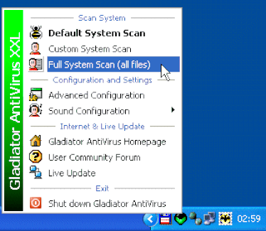 Gladiator AntiVirus screenshot