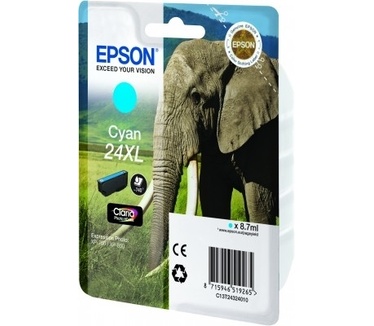Epson Singlepack Cyan 24XL Claria Photo HD Ink