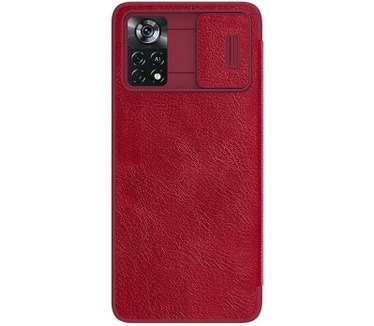Nillkin Qin Pro PU Leather Book Case Xiaomi Poco X4 Pro 5G - Rood Rood