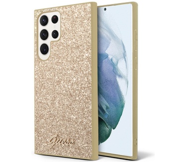 Guess Glitter Back Case - Samsung Galaxy S24 Ultra (S928) - Goud Goud