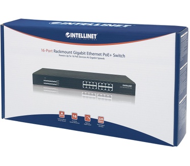 Intellinet 16-Port Gigabit Ethernet Rackmount PoE+ Switch