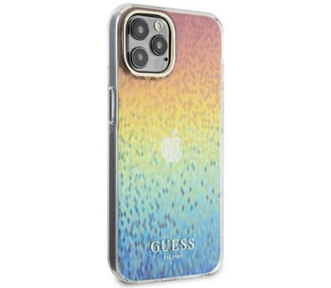 Guess Faceted Mirror Back Case - iPhone 12/12 Pro (6.1") Rainbow Multi-color