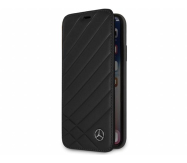 Mercedes-Benz Originele Pattern II Folio Bookcase voor de iPhone X - Zwart  Zwart