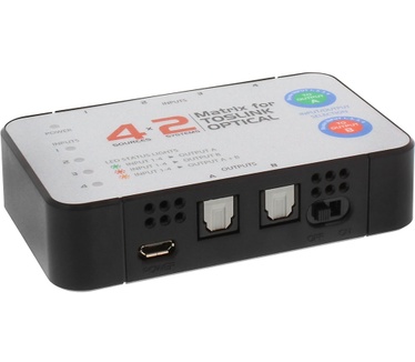 InLine ® Optical Audio Toslink Matrix Selector 4 IN + 2 OUT