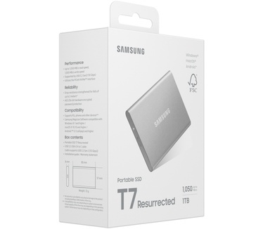 Samsung Portable SSD T7 Resurrected USB 3.2 Gen 2 1TB