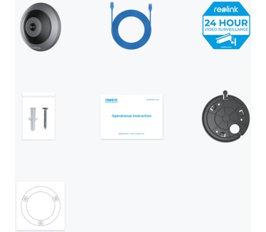 Reolink Fisheye Series P520 - 6MP Fisheye PoE-camera voor binnen, 360° zicht, meerdere weergavemodi, persoonsdetectie